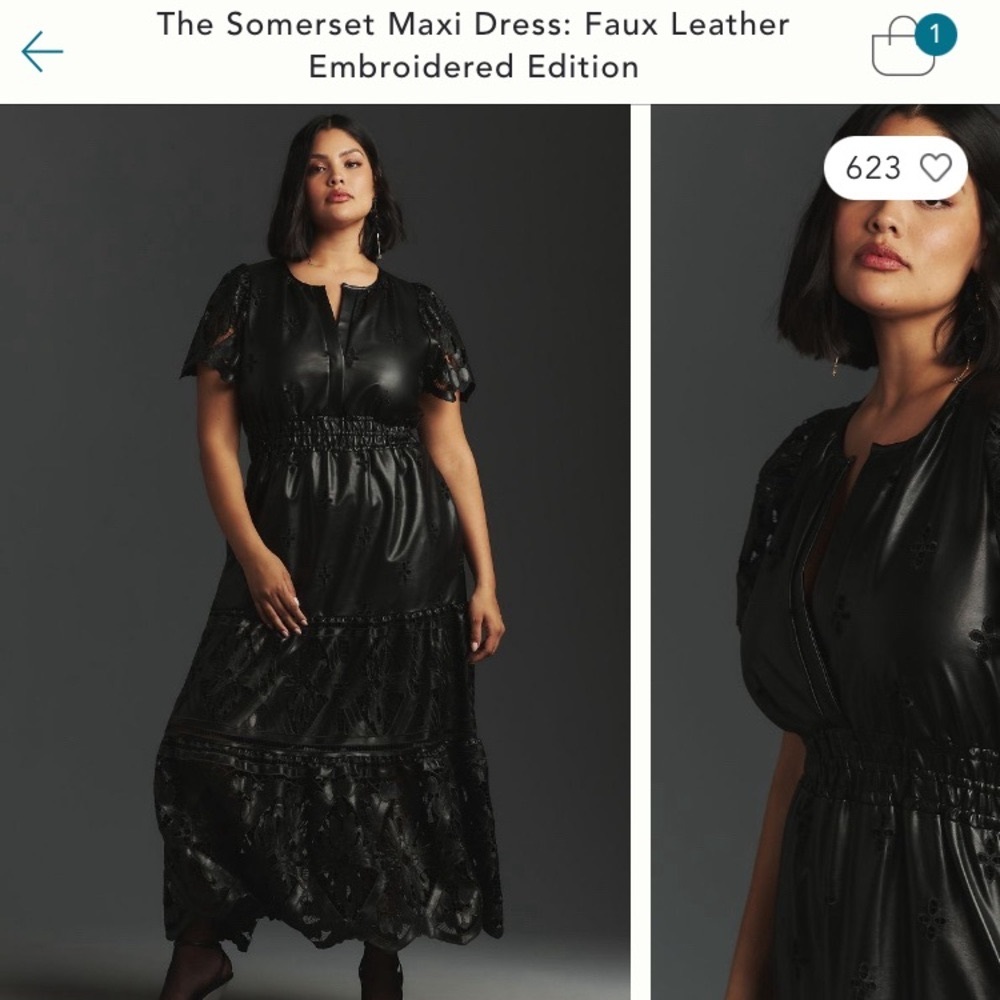 NWT Anthropologie faux leather Sommerset, 2x